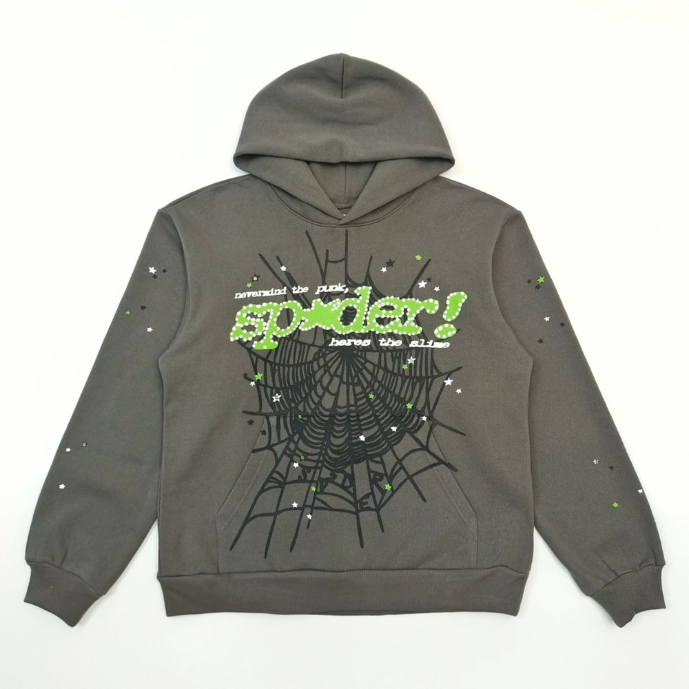 Green Graphic Sweatshirt with Neon Accents